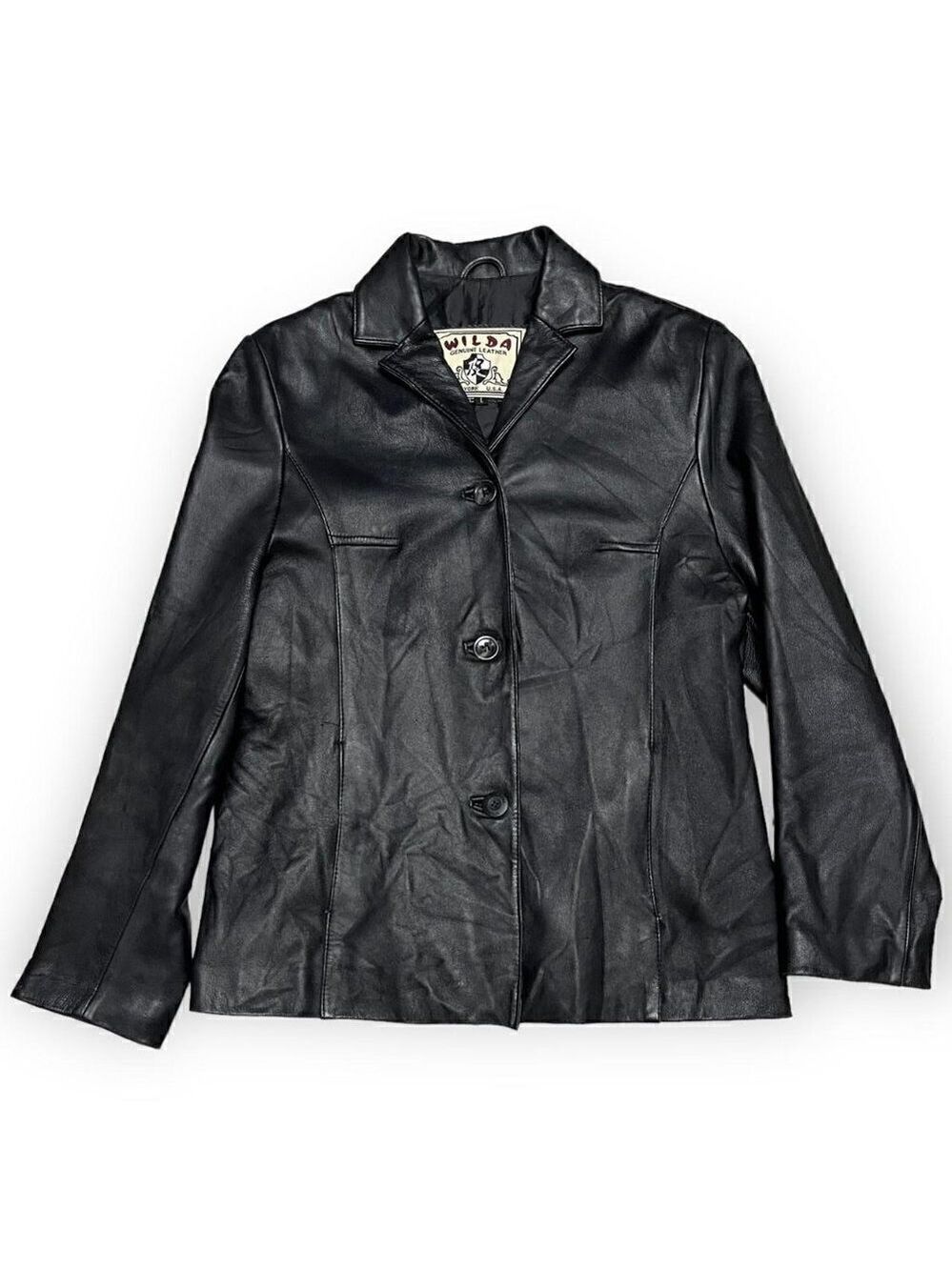 Vintage WILDA LEATHER 90s Luxury Designer Womens Jacket - Large